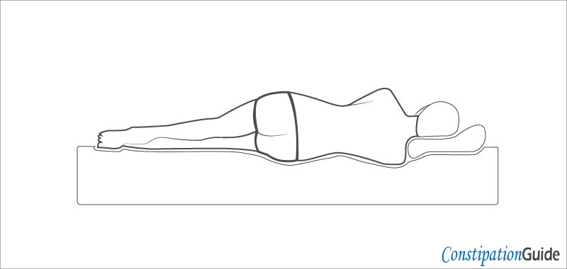 lying on the side position image