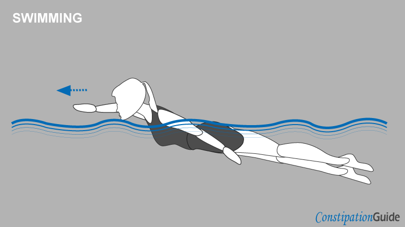 A woman dressed in a swimming suit is swimming in freestyle mode to get fit and work the abdomen.